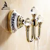 Crystal Robe Ganclothes Hook Ottone Chrome Finishelegant Hardware Hardware Accessori per ganci 6306 T200717