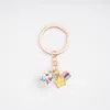 Creative cartoon girl heart key chain female Korean lovely key ring simple ornaments-key-chain bag hanging ornaments