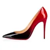 Desigenr Women Loxury High Heels Trade обувь для обуви блестящие заклепки леопардовый принцип мульти черный красный цвет патентная кожа замша свадебная обувь 8 10 12 см с коробкой