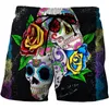 Pantaloncini da uomo Summer Beach da uomo Dark 3D Skull Pattern Board Hip Hop da donna Taglie forti Abbigliamento da uomoMen's Naom22