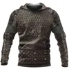 Vikings Ragnar Lothbrok Armor 3D Jacket Uomo / Donna Felpa con cappuccio Harajuku Unisex Casual Streetwear Felpa Pullover Sudadera Hombre L220706