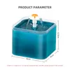 Distributeur automatique de fontaine d'eau pour chat, capacité de 2l, avec éclairage LED, distributeur USB pour animaux de compagnie, filtration à recirculation pour chats, Feeder3735657