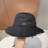 Hundred Bob Wide Brim Hats Designer Bucket Hat For Women Frayed Cap