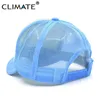 CLIMATE Florida Trucker Cap Hat Miami Seaside Beach Mesh Vacation Sandbeach Sea Wave Surfing for Men Women Youth 220513