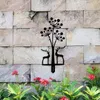 Flor creativa escultura silueta jardín decoración al aire libre Metal arte hierro hogar patio pared árbol figuritas artesanías a mano estatua 220721