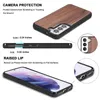 Творческие чехлы для телефона натурального дерева для Samsung Galaxy S22 Ultra Wooden Veener Back Cover и мягкая рама TPU