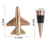 Strumenti da bar 50PCS Bronzo antico Aeroplano Tappo per bottiglia di vino Destinazione del viaggio Avventura Bomboniera Ricordi Fidanzamento Omaggi Regali di compleanno SN4560