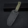 1PCS Najwyższa jakość 539Gy Survival Prosty nóż DC53 Titanium Coationg Point Point Blade Full Tang G10 Stałego noża ostrza z Kydex