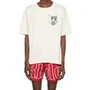 22SS Yaz ABD Poker Kart Tee Moda Erkek Kısa Kollu Tshirt Kadın Giysileri Günlük Pamuk Tişörtleri Üç Renk