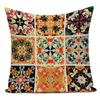 Kuddfodral Dekorativa kuddar Case Boho Vintage Geometric Polyester Cushion Cover för SOFA CAR HOME SOCH 220623