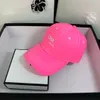 Casquettes de baseball Casquettes de baseball Casquette de créateur Candy Fluorescent Coton Baseball Couple Mode Lettre Street Shooting Cap273J