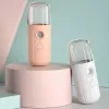 2022 Vaporisateurs pour le visage 30 ml Nano Mist Pulvérisateur Nouveauté Éclairage Portable Mini Portable Été Hydratant Visage Vapeur Humidificateur Cool-Mist Spray Beauté Peau