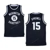 Nikivip Custom Latrell Sprewell Spree #15 Washington High School Basketball Jersey Stitched Black Size S-4XL Top Quality Jerseys