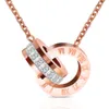 Colares de pingente de ouro 18k rosa aço inoxidável roma pingente colar jóias para mulheres moda curta corrente gargantilha necklac