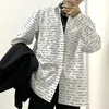 Chemises décontractées pour hommes Style de la mode coréenne Ader Error Shirt Haute Qualité Blanc Lettre Imprimer Avant Court Dos Long Unisexe Hommes ChemisesHommes