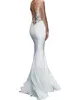 2022 New Backless Bridal Wedding Dress O-Neck Beads Mori Simple Lace Fishtail U Neck Brigade Perspective Wedding Dresses Vestido de novia