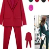 Work S OL 2 Piece For Women Business Interview Set Uniform Slim Blazer och Pencil Pant Office Lady Suit 220707