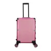 Ny vagn kosmetisk väska stor kapacitet yrket makeup fodral rullande bagage med LED -ljus multifunktionell J220708 J220708