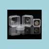 PACKING Boxes Office School Business Industrial 40x40mm transparant drijvende vitrine Case Earring Gems Ring Sieraden Verpakking B