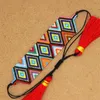 Связанная цепная бусинка сплетен браслет Femme ручной обмотки, геометрические узоры, ювелирные изделия, украшения для кисточки для кисточки для кисточки Boho Ethnic Miyuki Braceletslink Slink