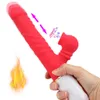 Heatble G-Spot Dildos Dildos Ssanie stymulatora łechtaczki Język Dilkrator Dildo Telescopic Dildo Seksowne zabawki dla kobiet