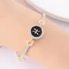 12 Sternzeichen Mode-Diamant-Armband für Damen, schlicht, elegant, vergoldeter Schmuck, Manschettenarmband