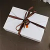 Kraft Paper Hediye Kutusu Zarf Tipi Karton Kutuları Macaron Düğün Noel Partisi Kurabiye Kutuları DH9048