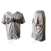 XFLSP Glamitness Custom Baseball Jerseys Mens Biloxi Shuckers Белый серый синий на заказ рубашки с двойными сшивающими рубашками высокое качество