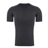 Hög elastisk snabb torr löptröjor män sommar andas sportkläder tshirt gym fitness jogging tops träning kläder anpassade 220609