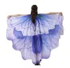 Femmes monarque papillon ailes Wrap Costume fleur grande Cape fée dames châle danse Festival tenue ange ailes masque bandeau