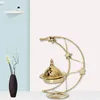 Fragrance Lamps Muslim Ramadan Incense Burner Middle East Metal Candle Holder Moon Star Shape Aroma Diffuser Eid Al-Adha Gift Home Decoratio