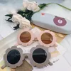 Children Sunglasses Flower Shape Round Frame Girls Sunglass Abrazine Colored Ultraviolet-proof Sun glass Summer Fashion Kids Eyewear DW6775