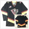 C26 Nik1 CALGARY HITMEN WHL BLACK PREMIER HOCKEY JERSEY Embroidery Stitched Customize any number and name Jerseys