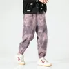 MrGoldenBowl Mens Chinese Style Pants Autumn Tiedyed Woman Long Pants Big Size Loose Male Fashion Casual Pants 201110