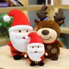 Pc Cm Cartoon Santa Claus Noël Elk Hugs Haute Qualité En Peluche Doux Poupées Bébé Enfants Enfants Décoration De Noël J220704