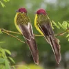 Садовые украшения творческое пеное перо искусственное воробей имитация птиц модель дома на открытом воздухе