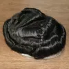 Cabelo humano Lace francês com penteado de pune da PU Base Base Base Sistema de substituição de homem respirável Man Promesse capilares capilares preto de verão #1b 8x10 polegadas