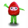 Wydajność Strawberry Mascot Costume Halloween Christmas Fancy Sukienka kreskówka strój postaci garnitur karnawał unisex dla dorosłych strój