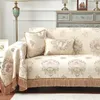 Pokrywa krzesła europejskie frędzle 3/4/5 Sofa Cover Sectional Couch Slipcover Jacquard Chenille Loveseat Non Slip Rectliner Coatar