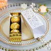 Presentförpackning 20/50 st Rose Flower Laser Cut Candy Packaging Boxes Baby Shower Baptism Diy Chocolate Dragee Box Christmas Wedding Party