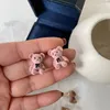 2022 korean kawaii engraçado arco urso garanhão brincos bonito declaração de luxuoso brinco para mulheres menina desenhos animados animais jóias