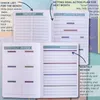 Planificateur d'objectifs quotidiens Agenda non daté Calendrier hebdomadaire mensuel Organisateur Notebook Productivité 220401