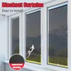 Vorhangvorhänge SEWS-Sunshade Roller Blackout Saugnapf Jalousien Vorhänge für Wohnzimmer Küche Büro Autofenster Frei perforierter VorhangCurta