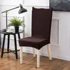 Chair Covers Solid Color Gray Wine Red Polar Fleece Thickened Elastic Dining Seat Cover Removable Washable Stretch CoverChair