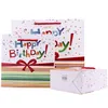 Confezione regalo 5 pezzi Buon compleanno Sacchetto di carta Kraft ecologico con manici Negozio riciclabile Confezione211S209O3588135