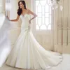 2022 Neue Meerjungfrau Brautkleider Luxus Diamond Tube Top Heart Hals Neckholder Fischschwanz Schwanz Braut Hochzeiten Mi Kleid Vestido de Novia