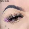 Färgad ögonfrans Wispy Fluffy Glitter Faux 3D Mink Lash highlighterborste för daglig makeup