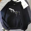 Lustige Hoodies Katze und Skelett Hand Kawaii männer Sweatshirt Punk Hip Hop Marke Männer Hoodie Harajuku Streetwear Grafik Kleidung