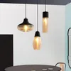 Lampes suspendues Restaurant nordique lumières Art moderne café personnalisé lampe à LED cuisine suspendue lampe en verre industriellependentif