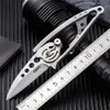 CRKT 5102/5102N Складной нож с защелкой 2,554 "D2 Простое лезвие Ручки из нержавеющей стали Карманные ножи Спасательная утилита Инструменты EDC